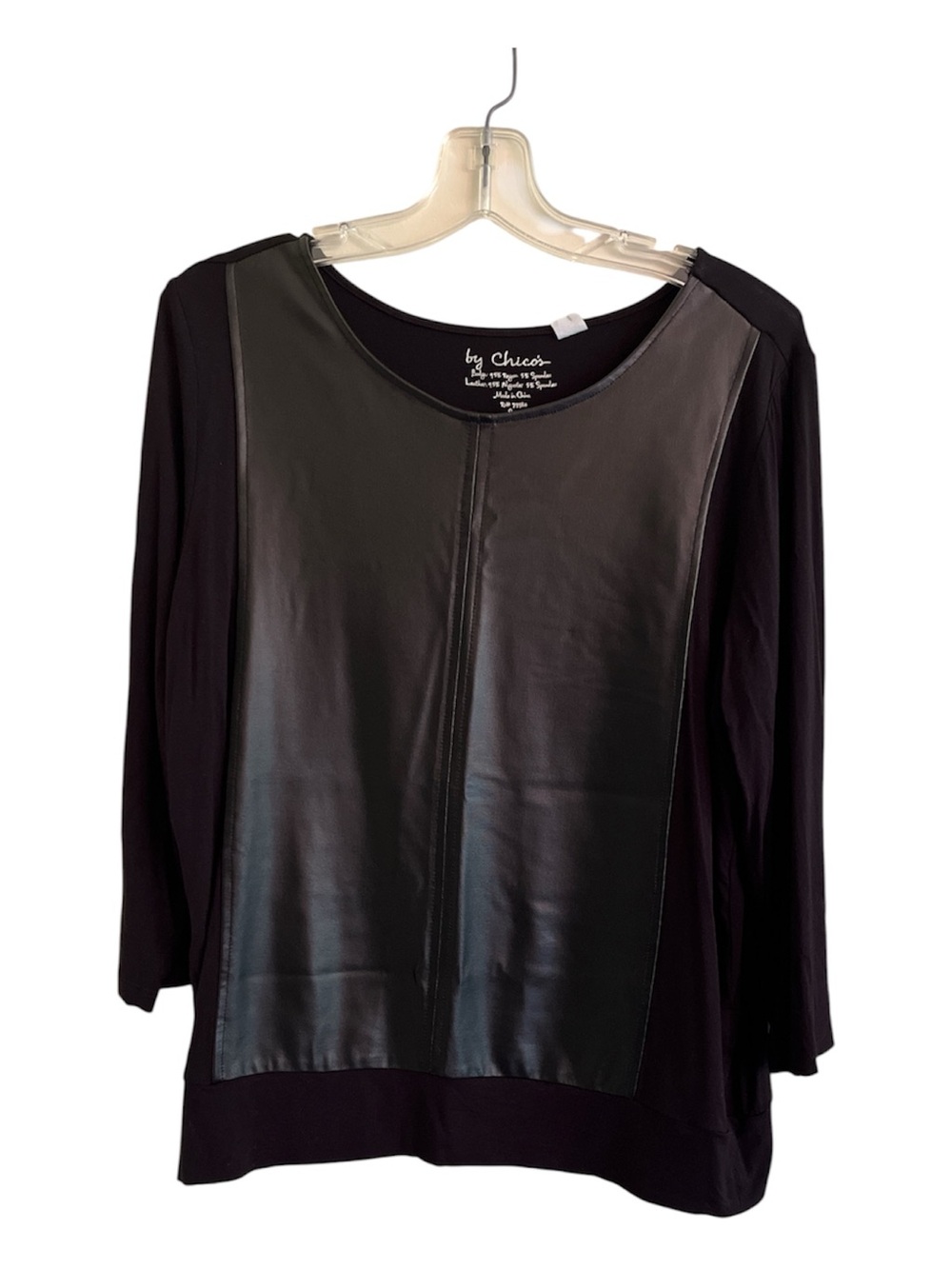 Faux Leather Top-Like New